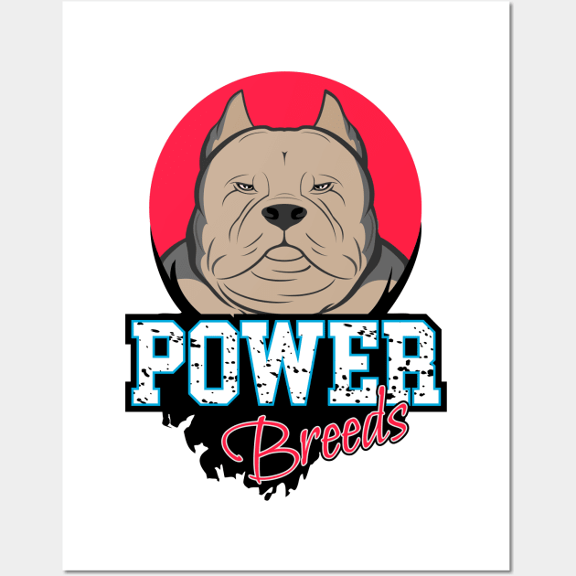 American Bully Fawn Power Breeds Wall Art by VISUALUV